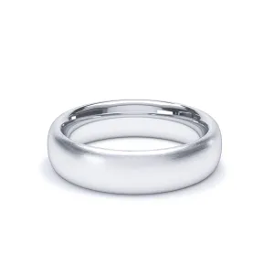 - Regular Court Satin Polish Wedding Ring 9k White Gold