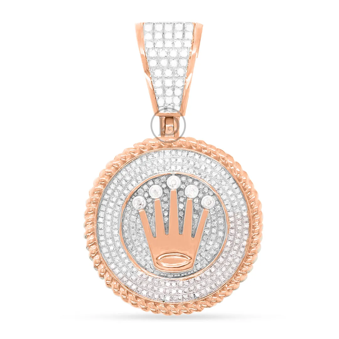 10k yellow gold custom pendant with 1.15 ct diamonds