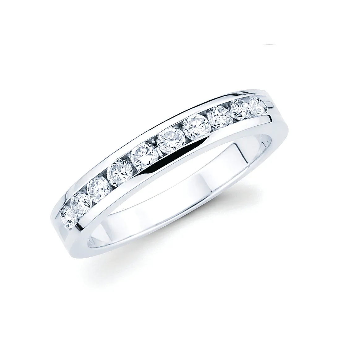 1/2 Ctw. Channel Set 10 Stone Diamond Anniversary Band