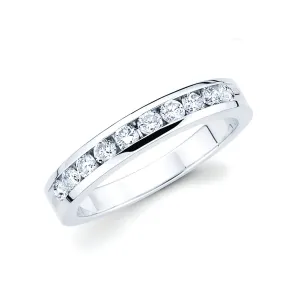 1/2 Ctw. Channel Set 10 Stone Diamond Anniversary Band