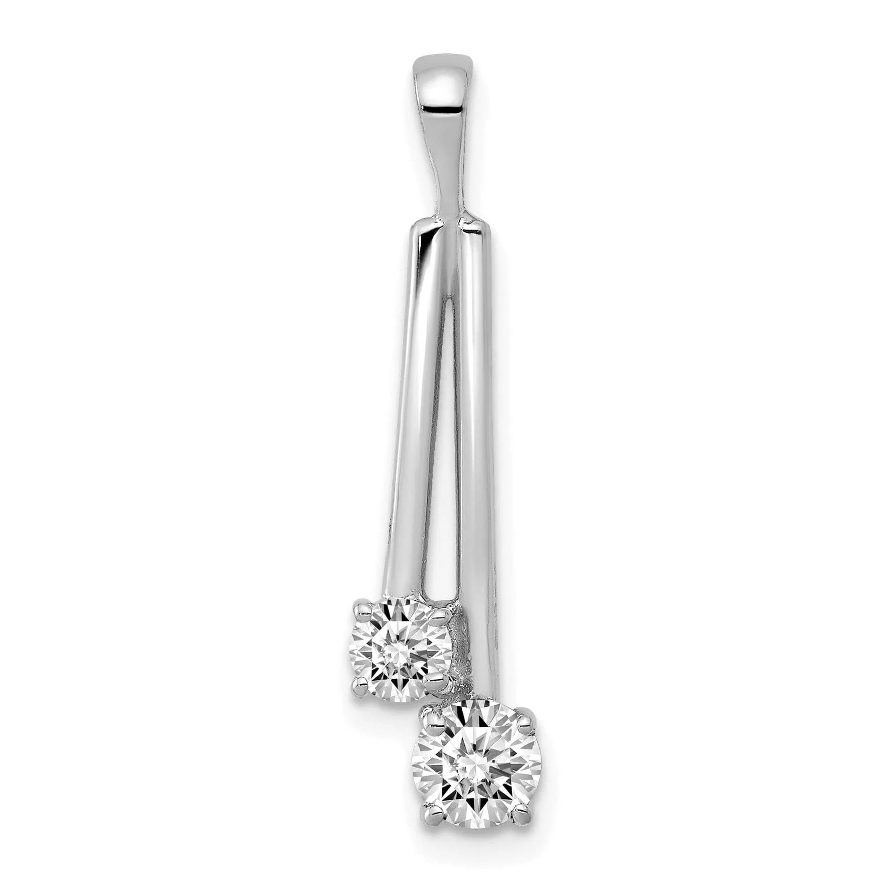 14k White Gold Fancy Diamond Pendant