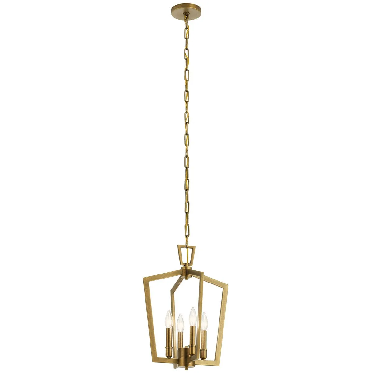 Abbotswell 14 in. 4 Lights Pendant Light Brass Finish