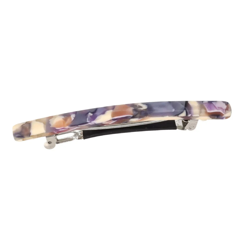 Acetate Marble Slim Barrette Clip