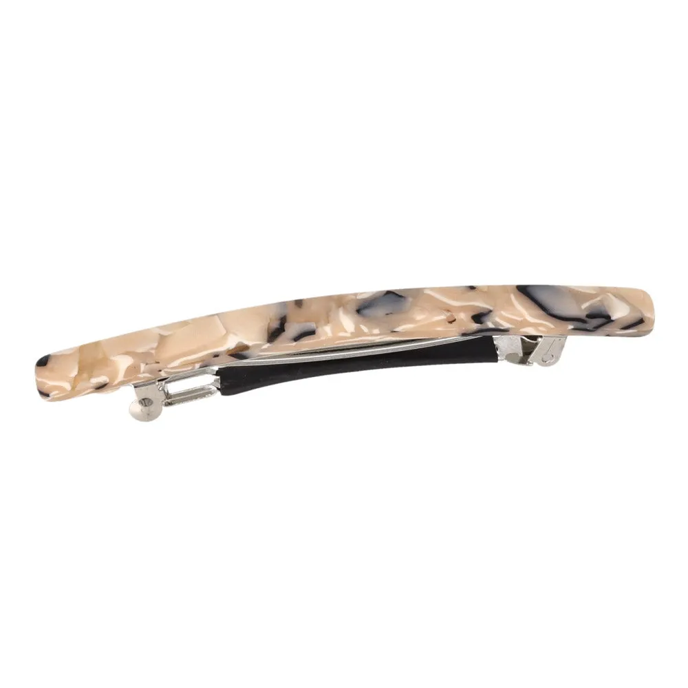 Acetate Marble Slim Barrette Clip