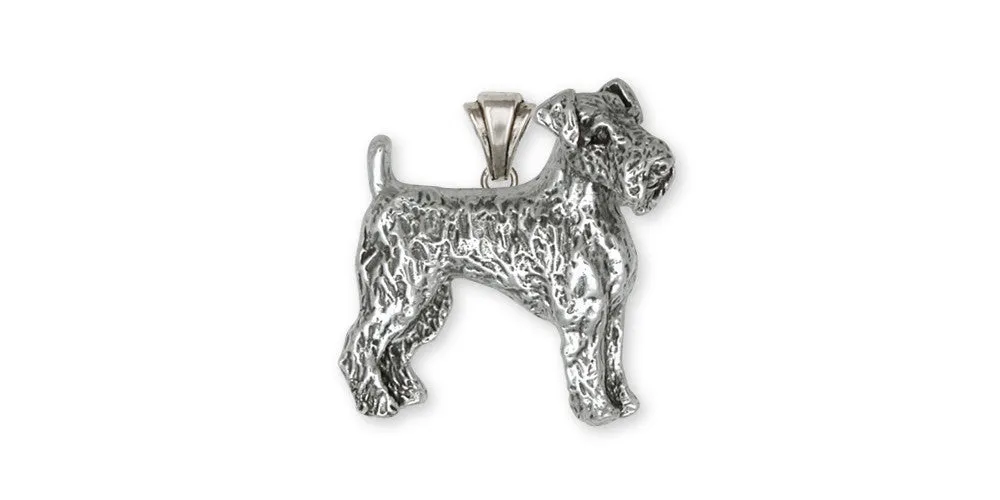 Airedale Terrier Pendant Jewelry Sterling Silver Handmade Dog Pendant AR6-P