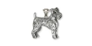 Airedale Terrier Pendant Jewelry Sterling Silver Handmade Dog Pendant AR6-P