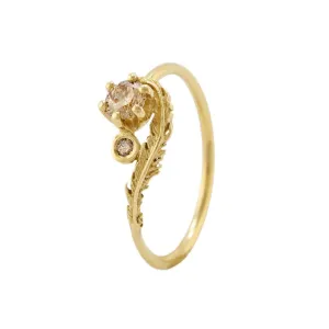 Alex Monroe Wisp & Double Champagne Diamond Ring