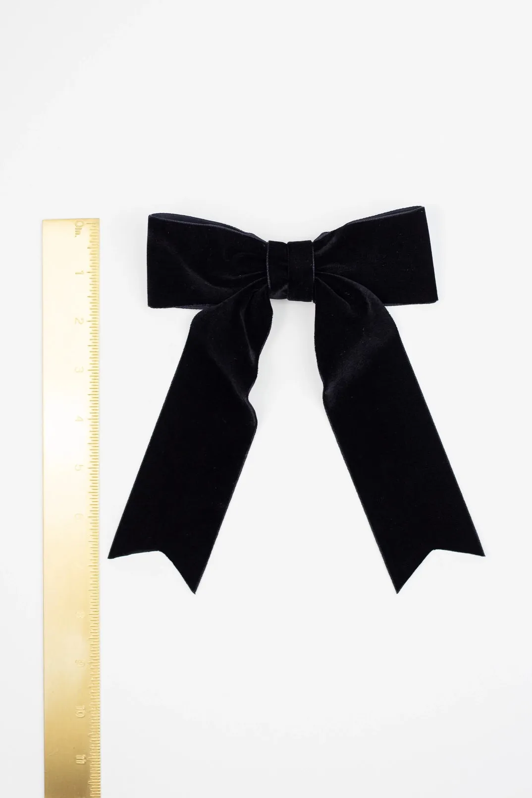 Bailee Luxe Black Velvet Bow Barrette