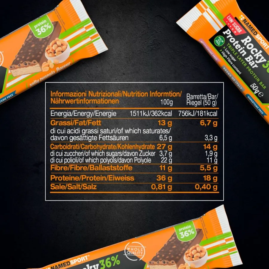 Barretta Named Rocky 36% Protein Bar - Salty Peanuts