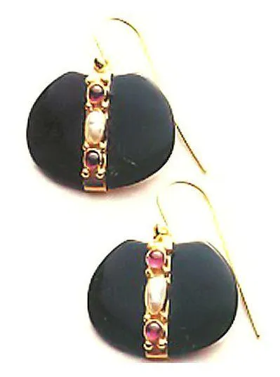 Bejewelled Palette Onyx Earrings