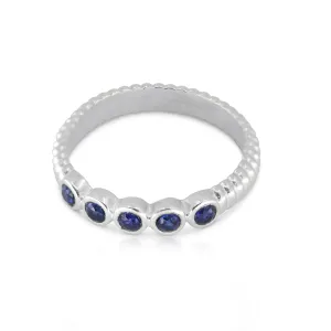 Binded Sapphire Silver Stacker