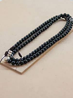 Black Onyx with Bone Mala