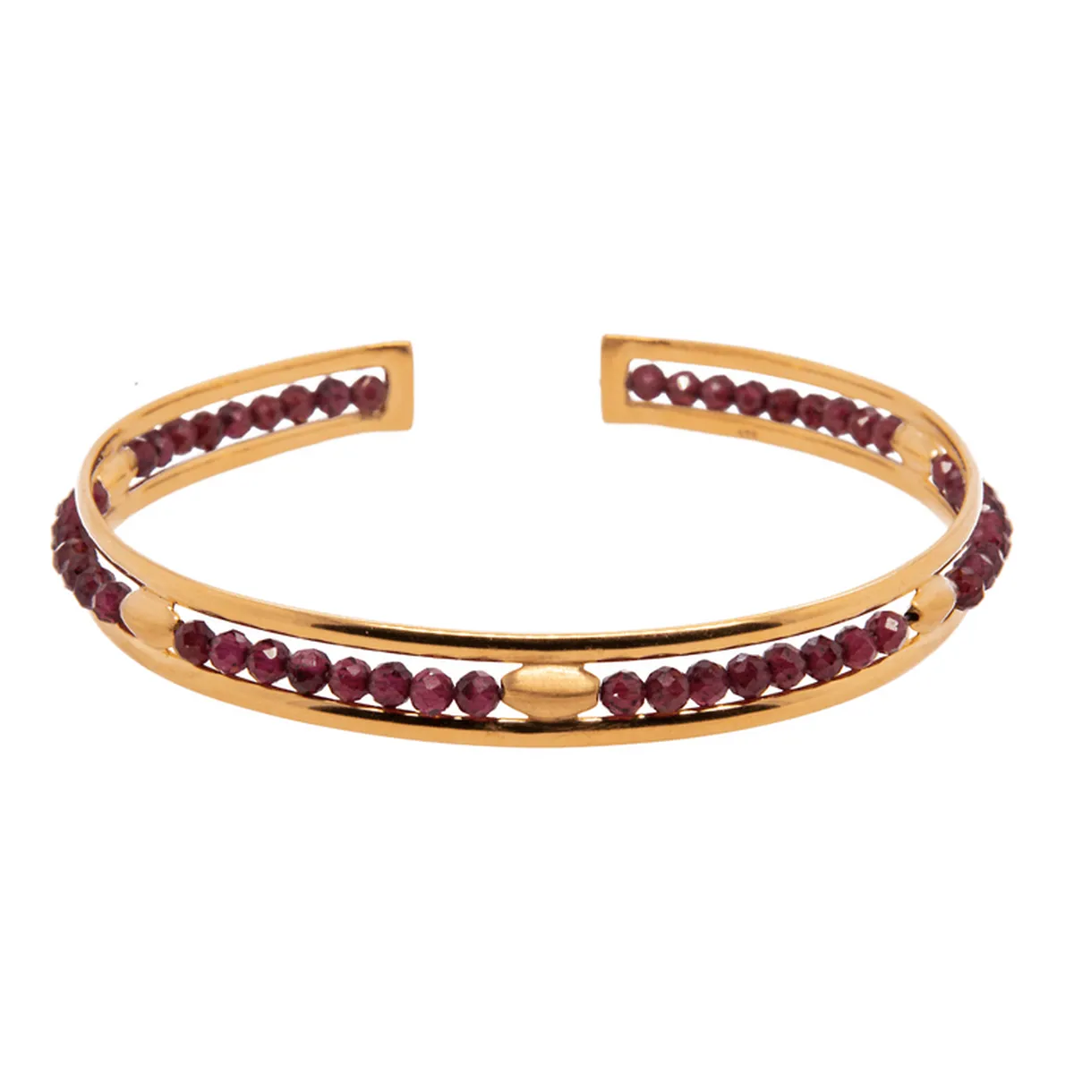 Bliss Garnet Cuff Bracelet