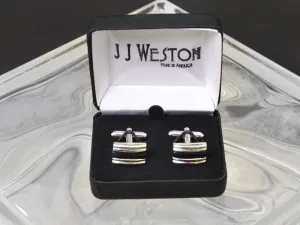 Boy's Cuff Links 14020 Silver/Black