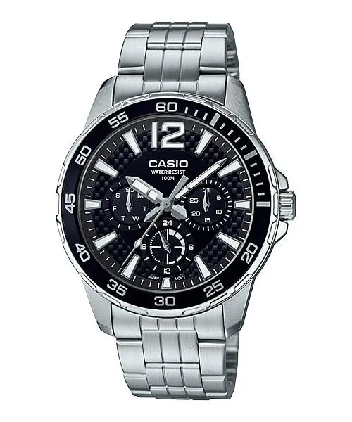 Casio Men's Marine Sports Diver Look Silver Stainless Steel Band Watch MTD330D-1A MTD-330D-1A