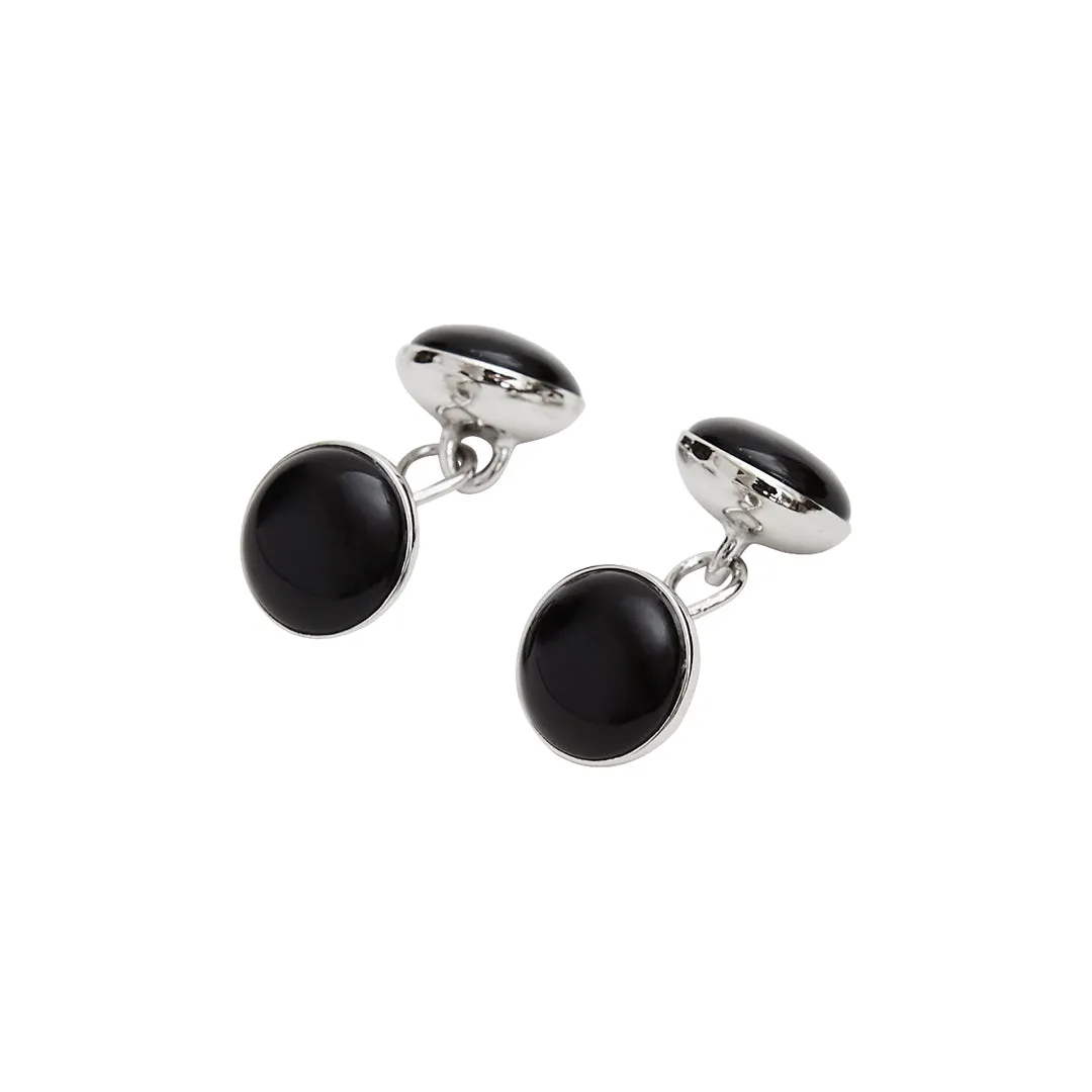 Codis Maya Onyx Capsule Cufflinks