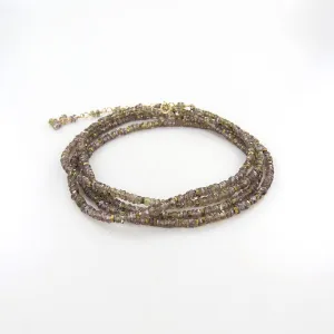 Confetti Champagne Garnet Wrap Bracelet & Necklace