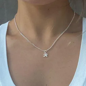 Cursive Script Initial Necklace