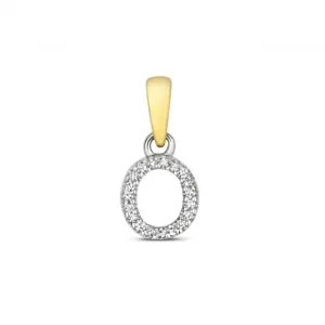 Diamond Jewellery 9ct Gold Diamond Initial O Pendant PD181/O