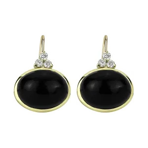 Earrings - Black Onyx And Diamond (2306F)