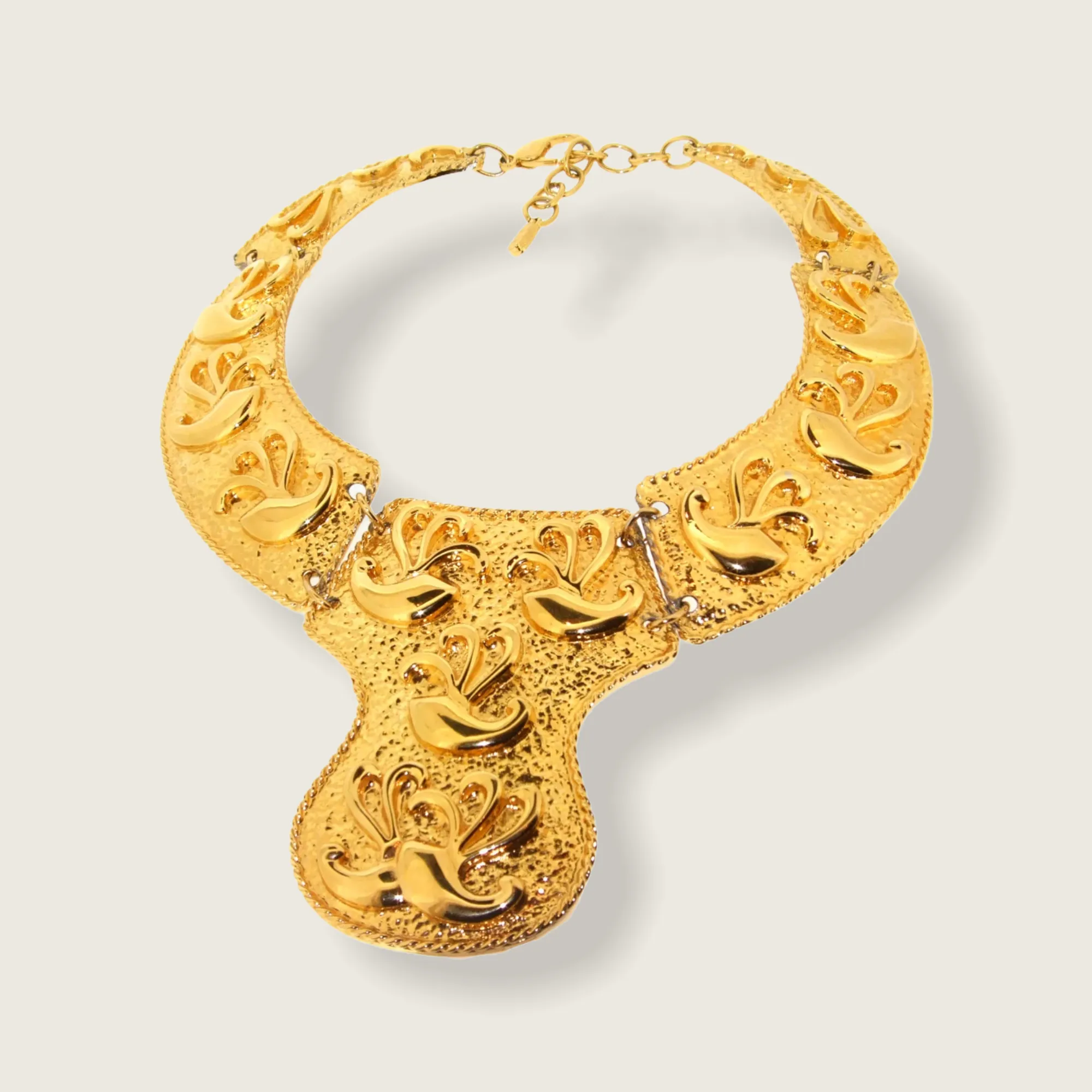 Egyptian Style Bib Gold Necklace by Alexis Kirk