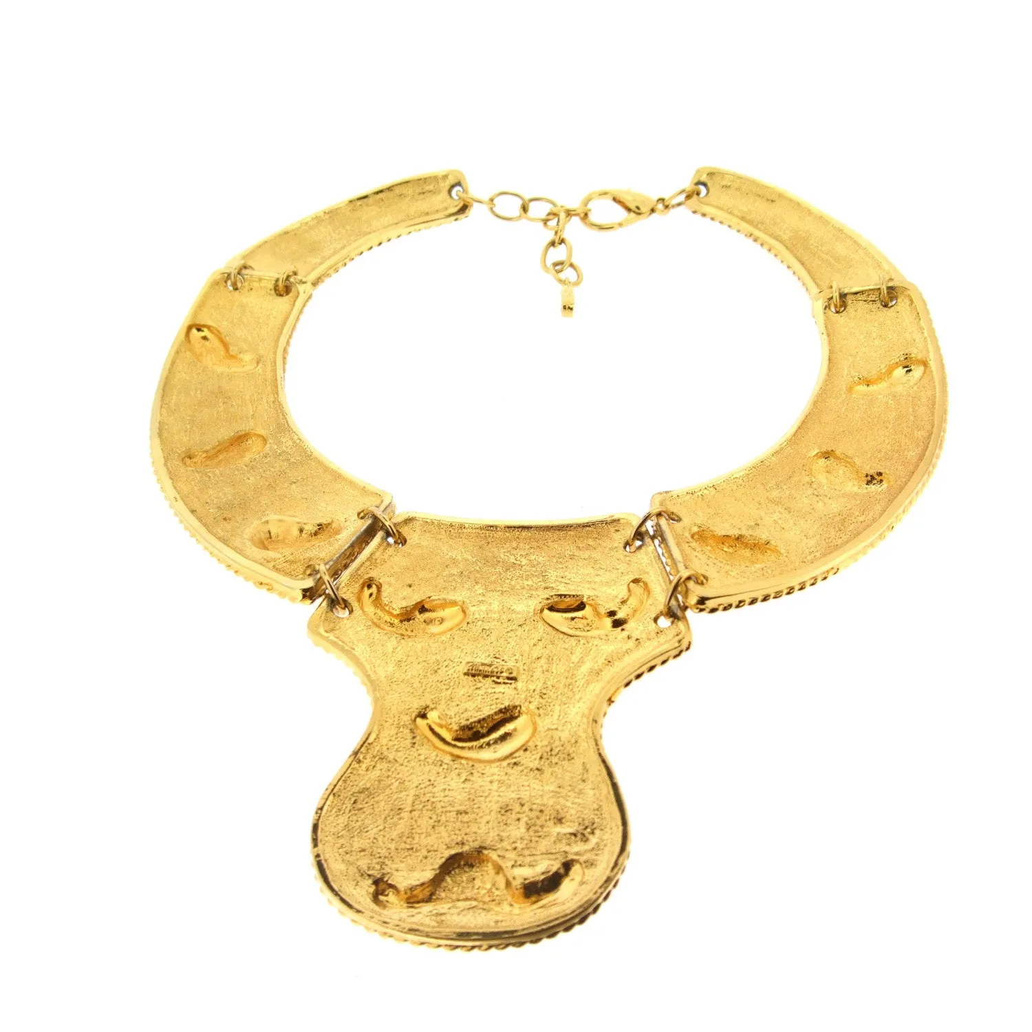 Egyptian Style Bib Gold Necklace by Alexis Kirk