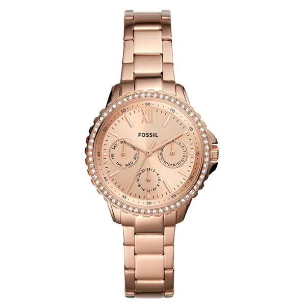 Fossil Ladies' Izzy Multifunction Rose Gold-Tone Stainless Steel Watch ES4782