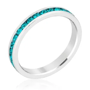 Gail Turquoise Green Eternity Stackable Wedding Ring | 1ct