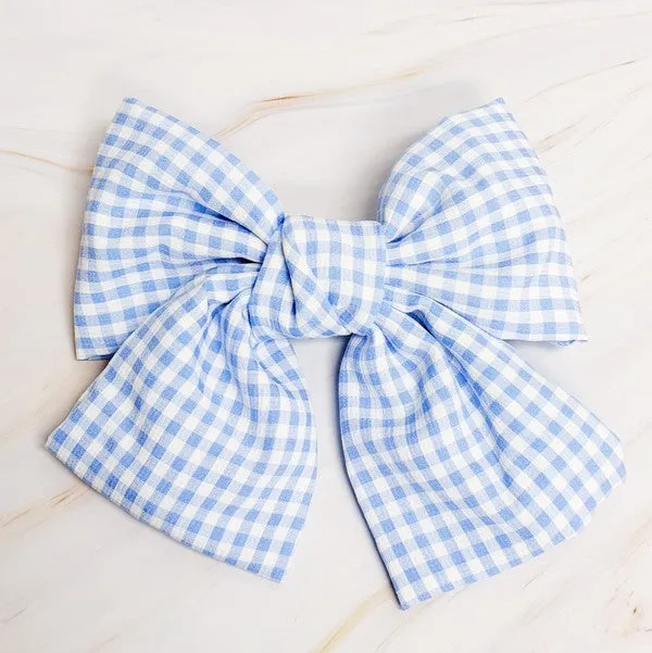 Gingham Bow Pretty Bow Hair Clip