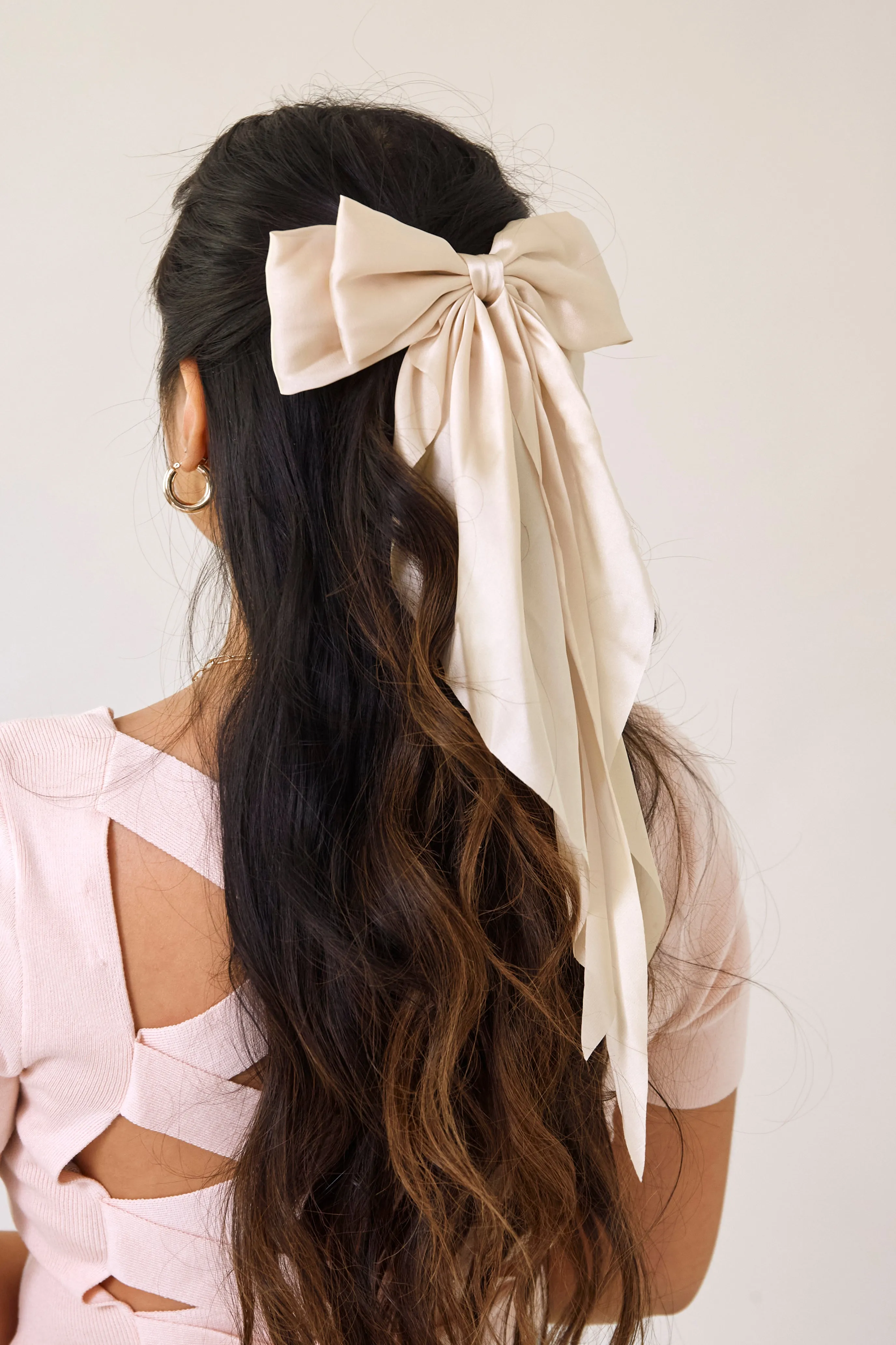 Hair Bow - Cream - Sample Sale