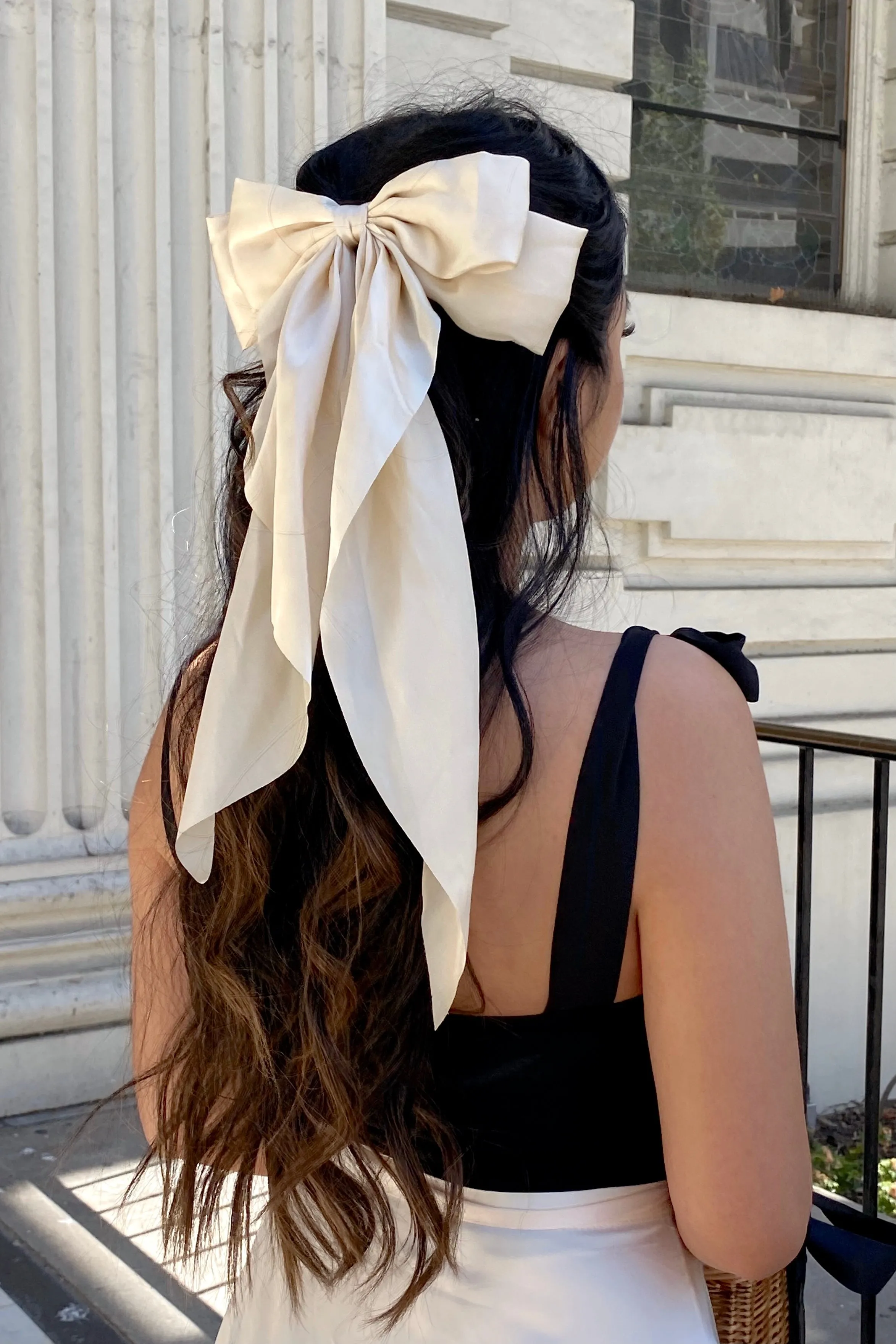 Hair Bow - Cream - Sample Sale