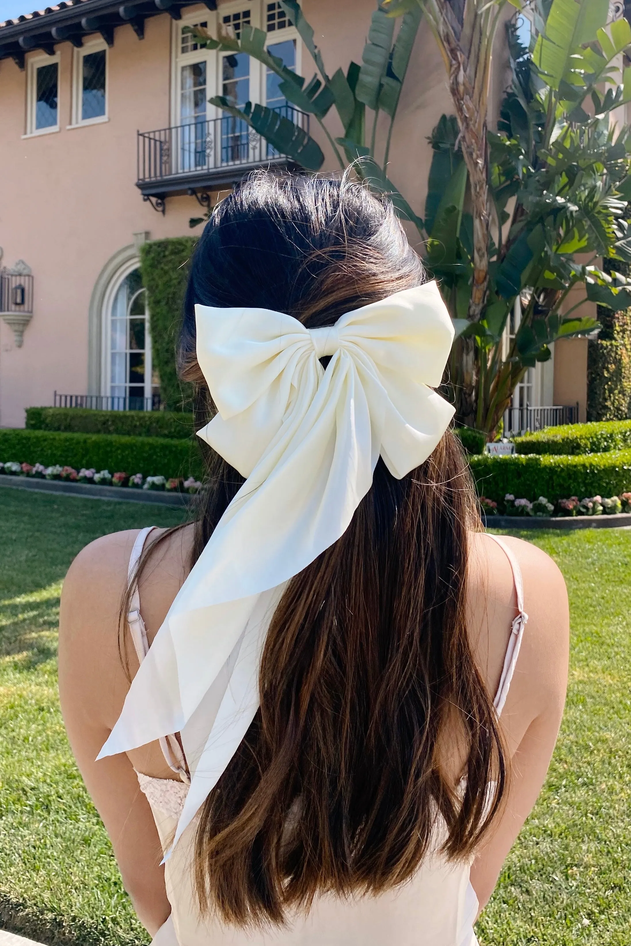 Hair Bow - Ivory - Sample