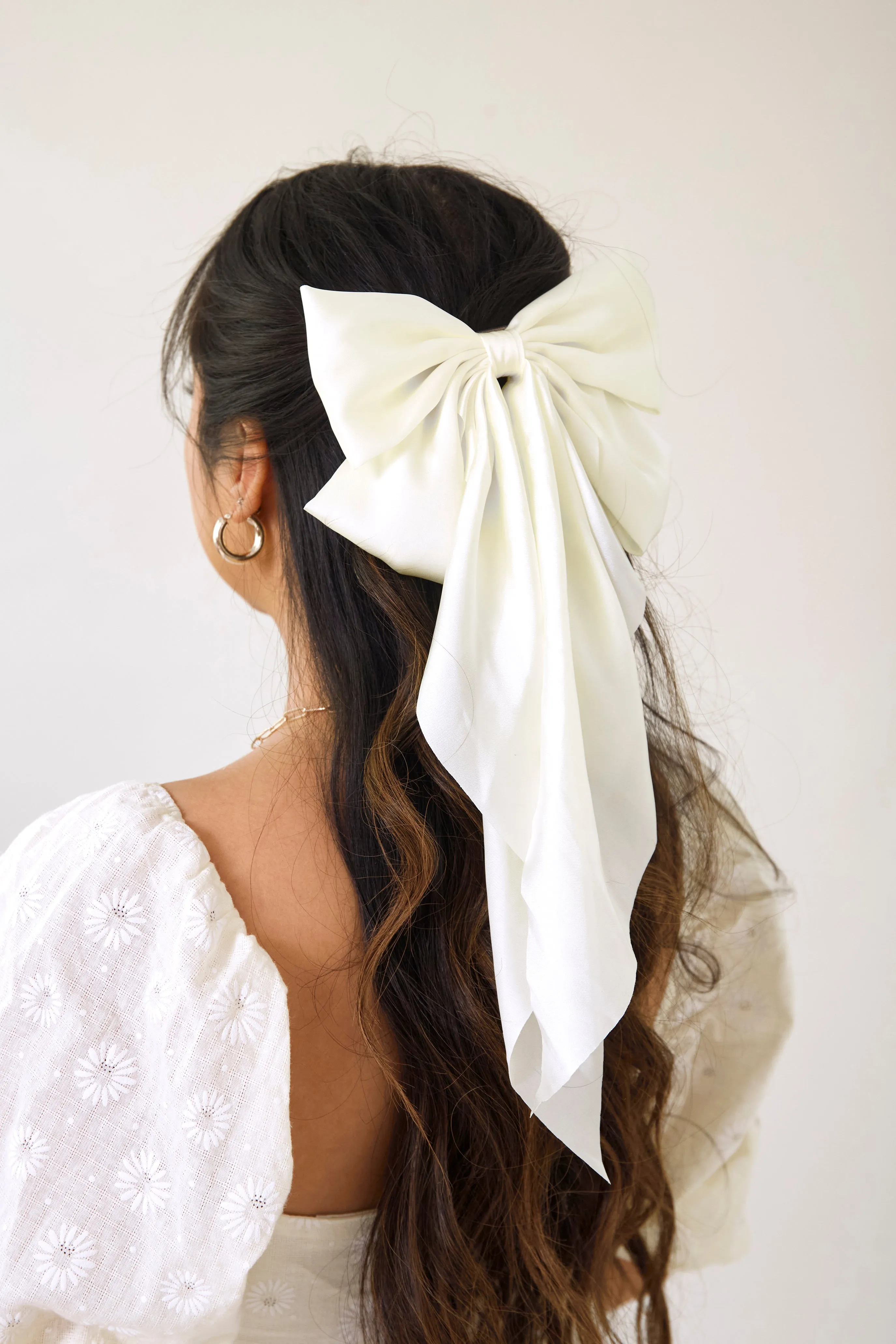 Hair Bow - Ivory - Sample