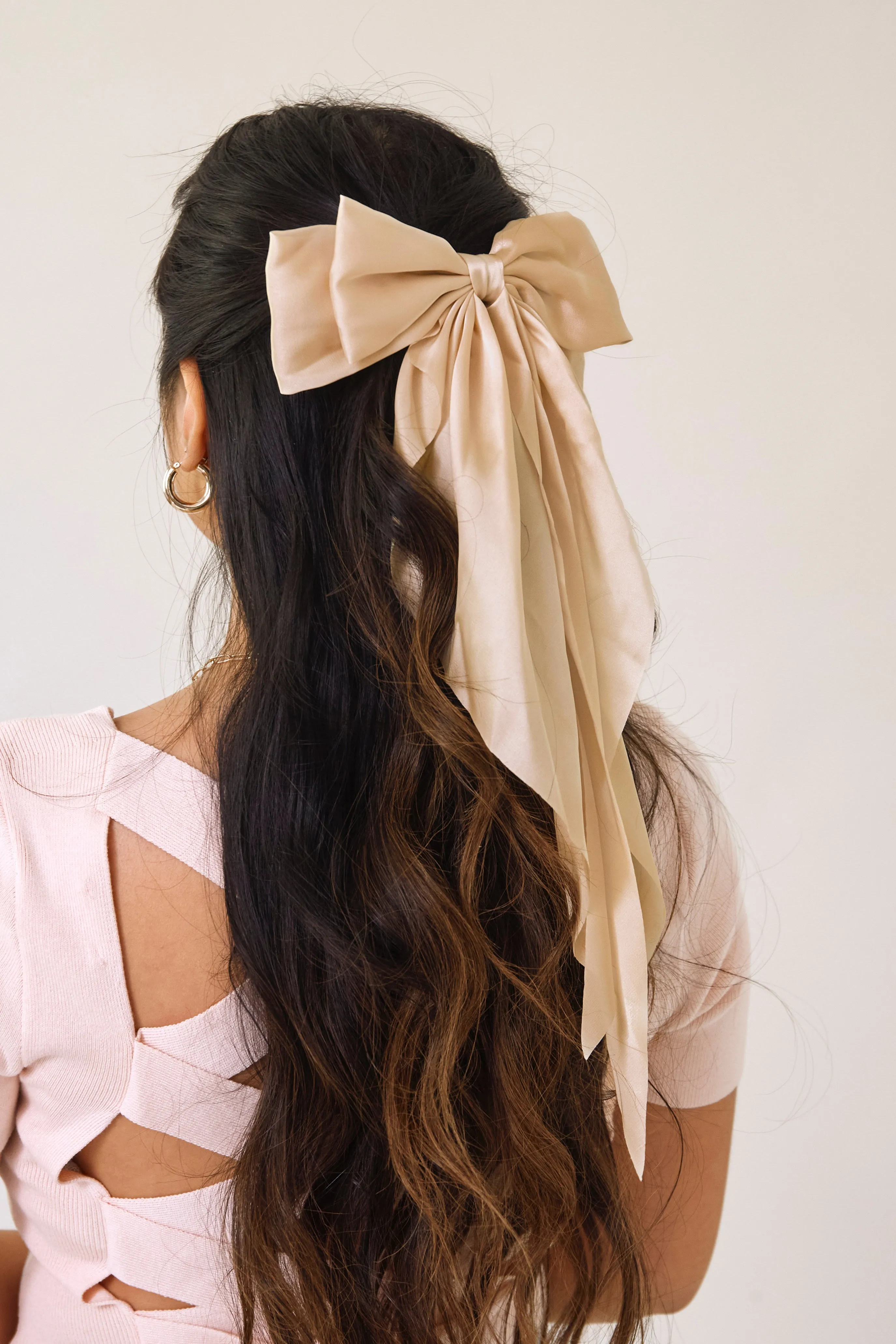 Hair Bow - Mocha