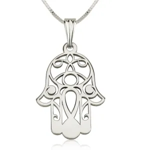 Hamsa Necklace - Sterling Silver