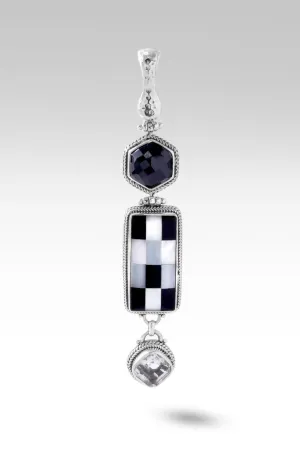 Hopeful Horizon Pendant II™ in Onyx Hematine White Mother of Pearl Mosaic