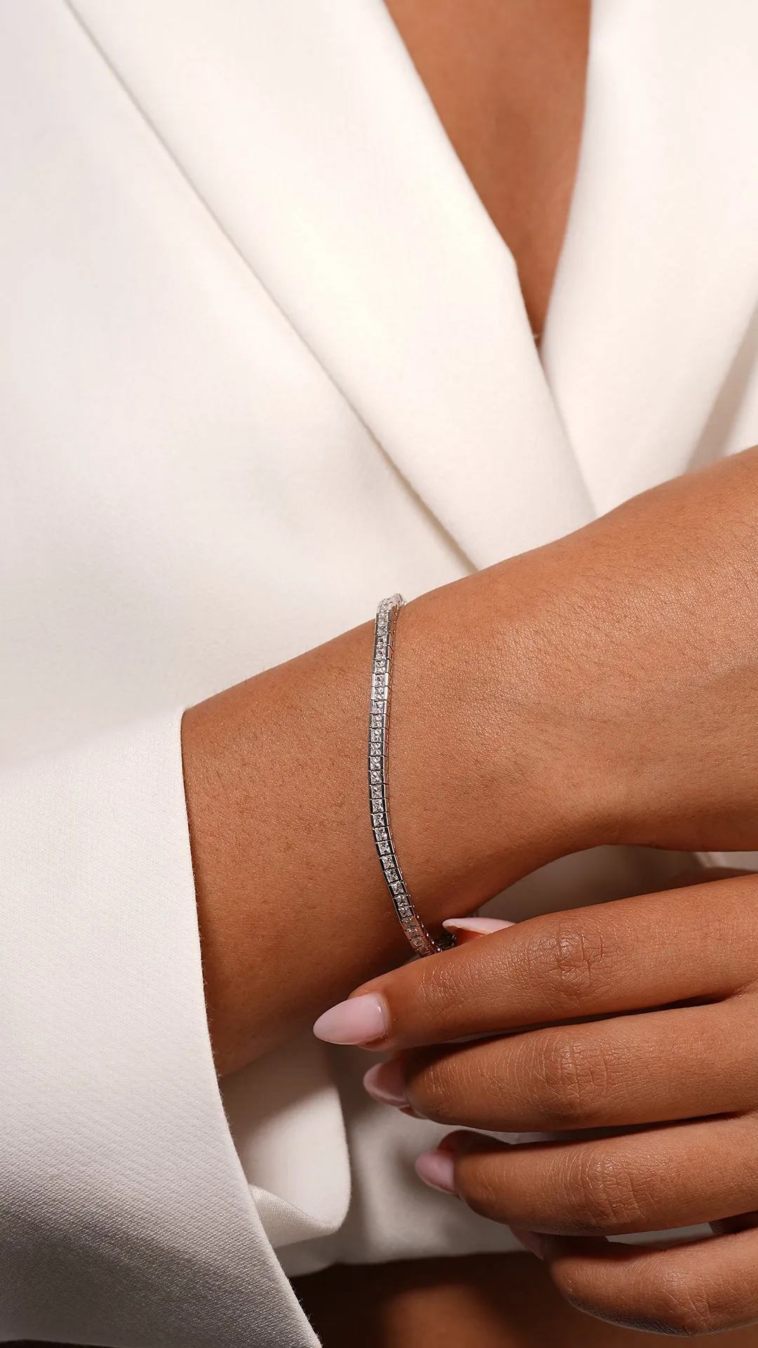 Kayla Bracelet White Gold Plated