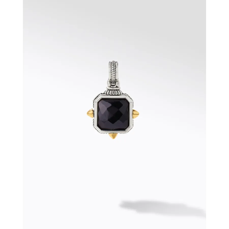 Konstantino Anthos Collection Silver and Gold Spectral Square Black Onyx Pendant