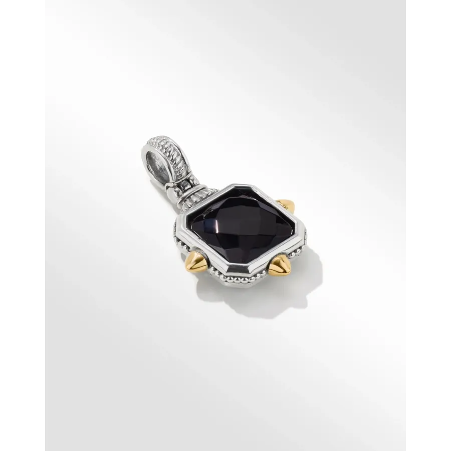 Konstantino Anthos Collection Silver and Gold Spectral Square Black Onyx Pendant