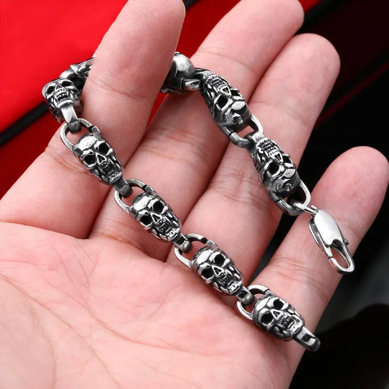 Men's Bracelet Domineering Vampire Skull