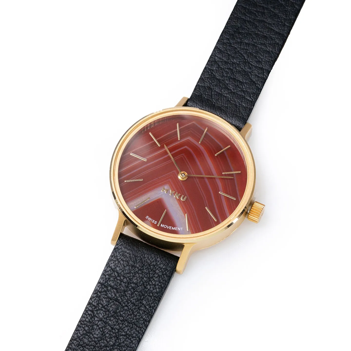 MYKU Sardonyx Gold 32mm Watch