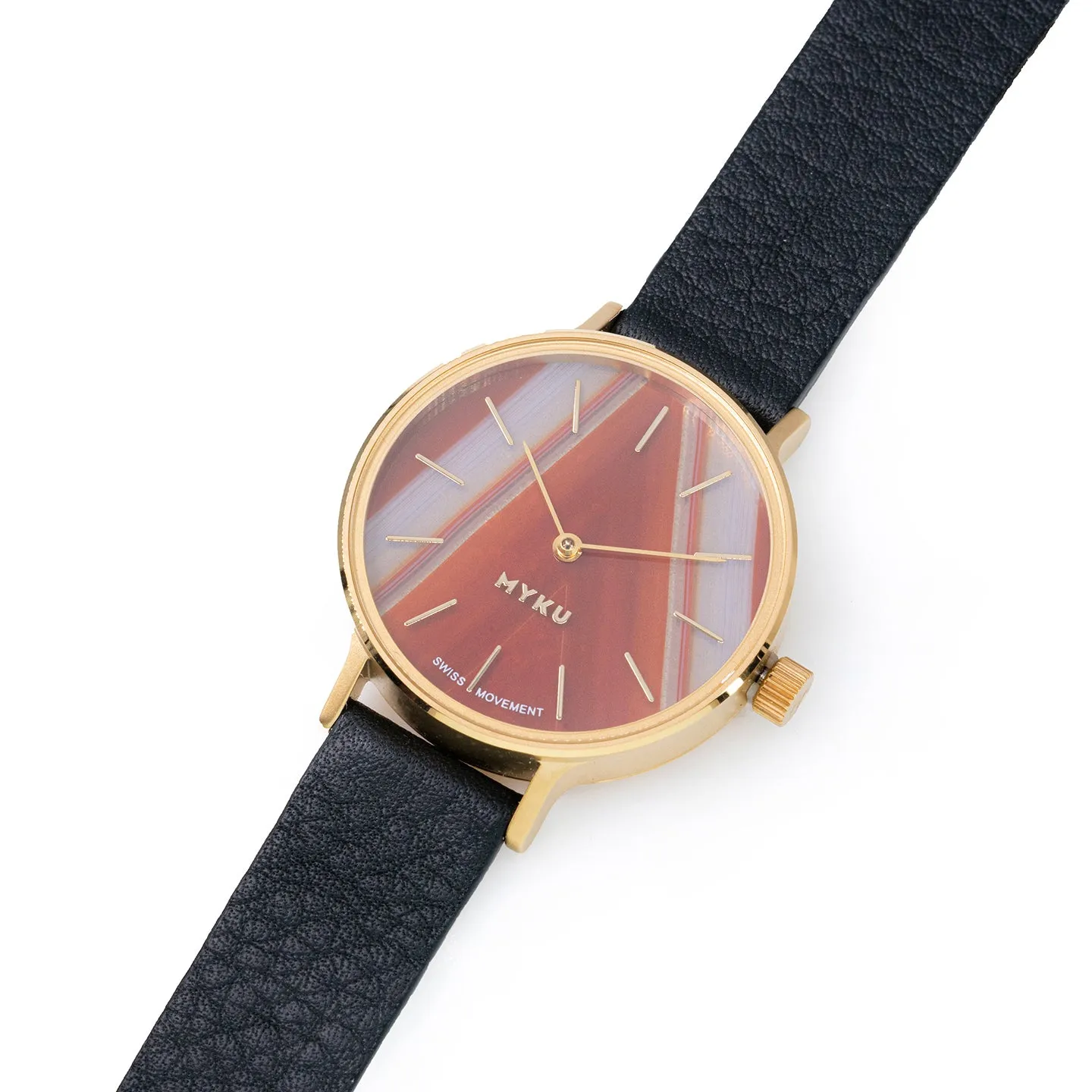 MYKU Sardonyx Gold 32mm Watch