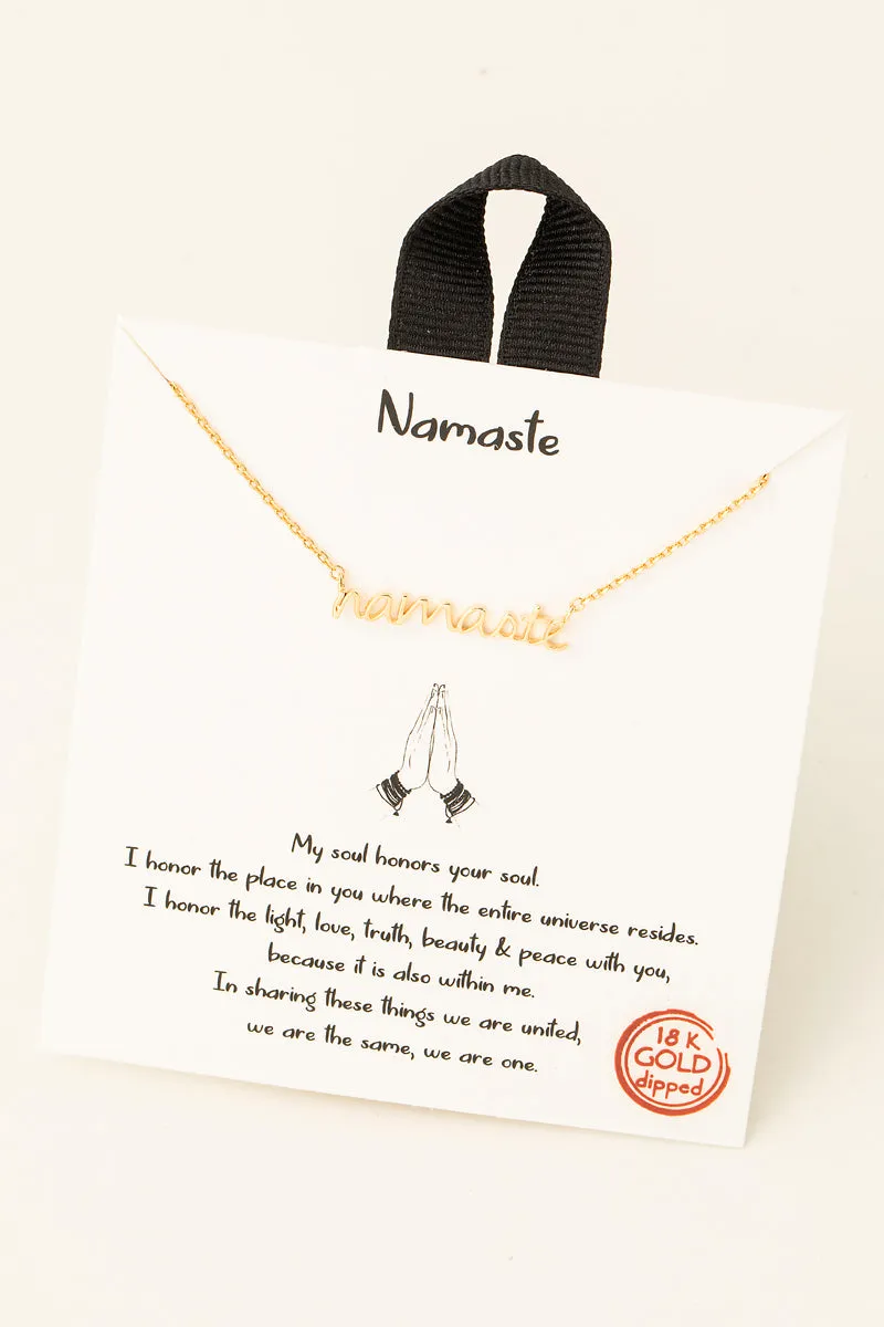 Namaste Dainty Gold Necklace