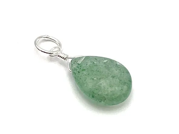 Natural Stone Teardrop | Green Strawberry