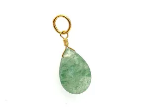 Natural Stone Teardrop | Green Strawberry