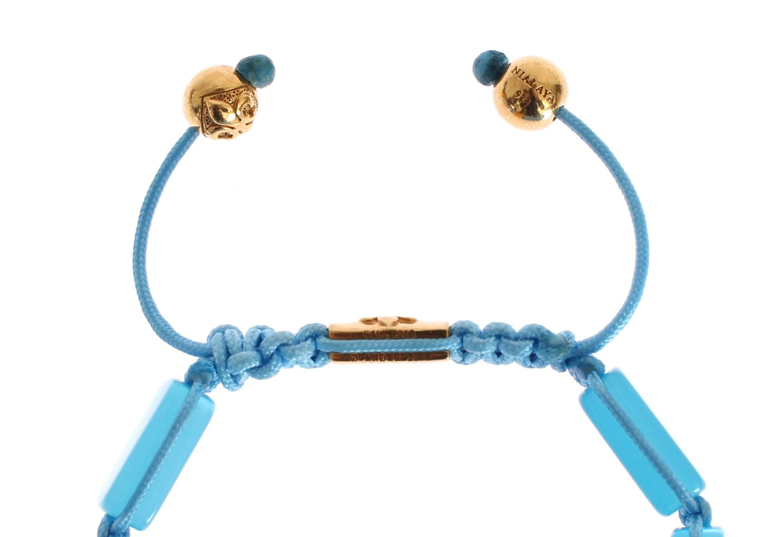 Nialaya CZ Opal 18K Gold 925 Bracelet