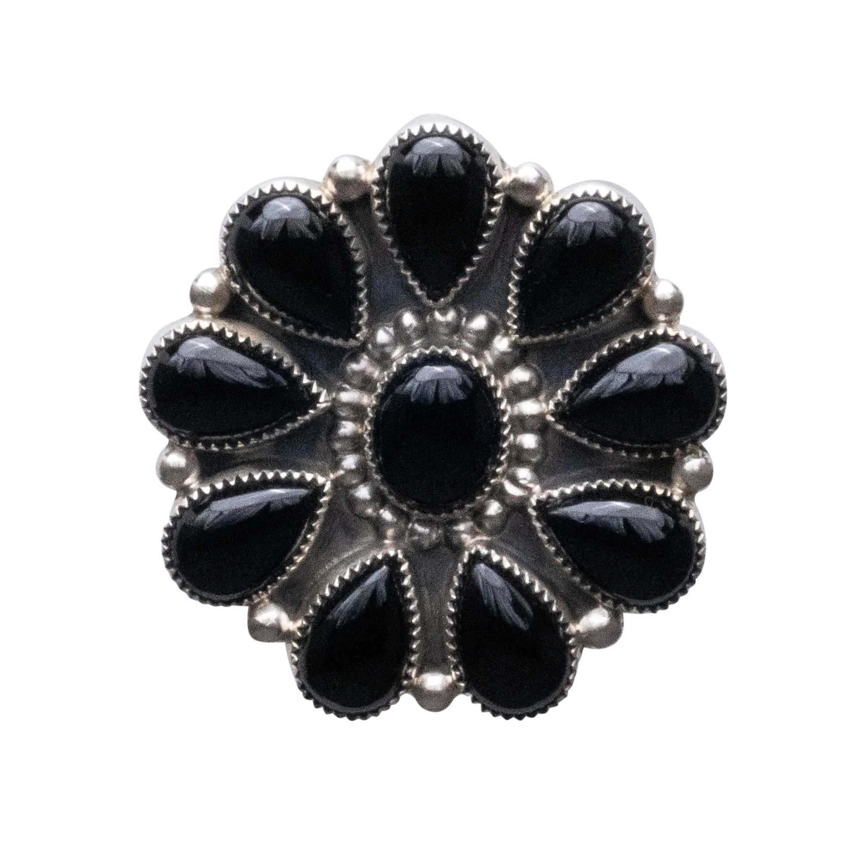 Onyx Cluster Ring | Phillip Yazzie