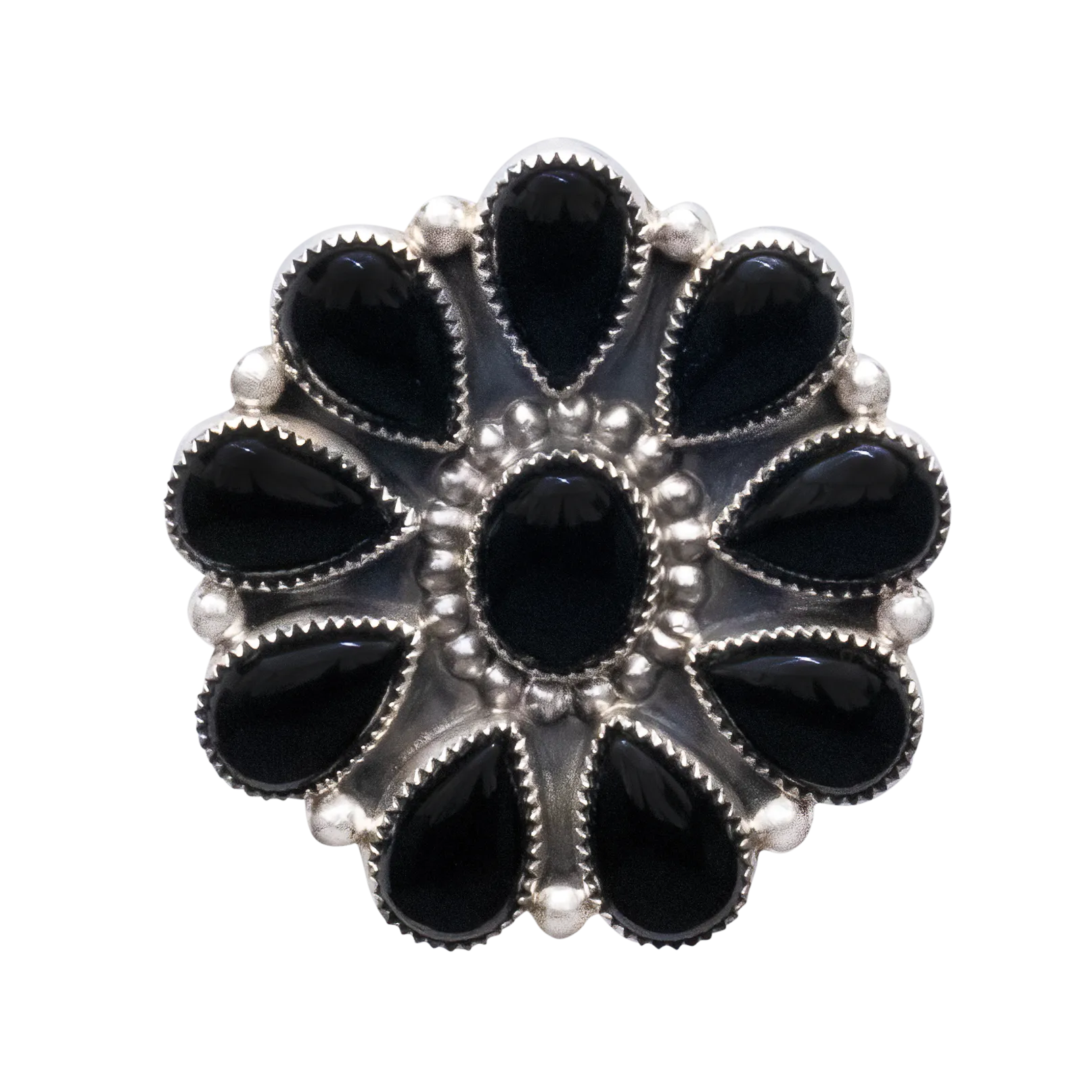 Onyx Cluster Ring | Phillip Yazzie