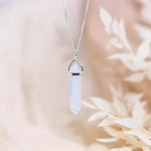 Opalite Sterling Silver Point Pendant