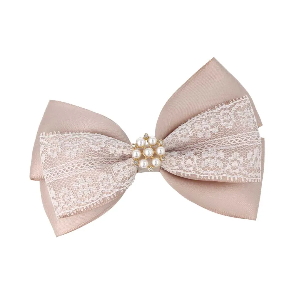 Pearl Detail Bow Hair Barrette